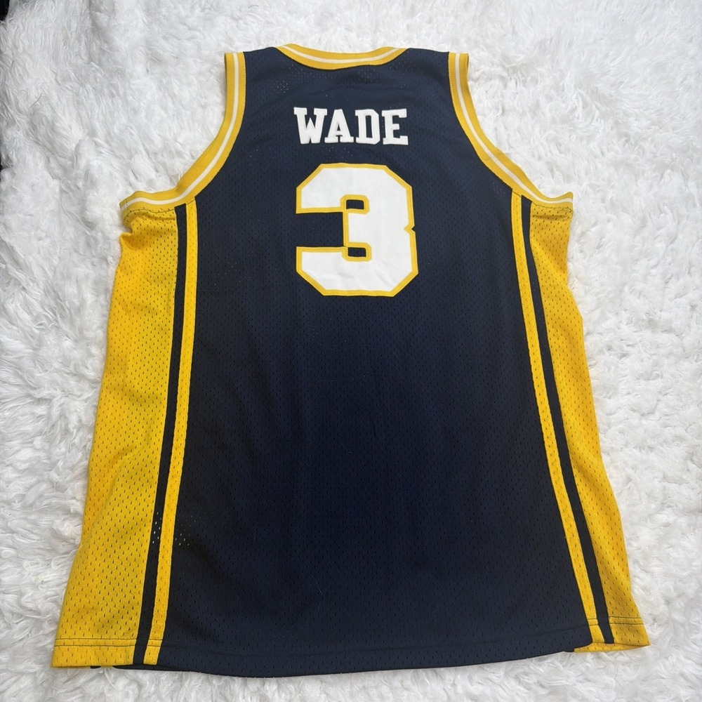 VTG Dwyane Wade College Jersey Mens Large Blue Nike Team Marquette Blue Y2K Rare